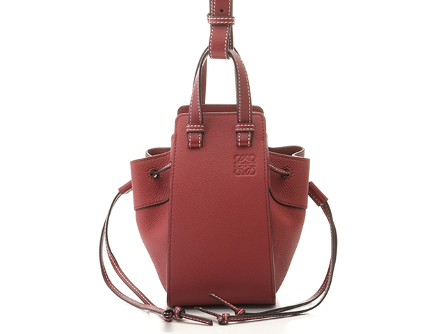LOEWE ロエベ ハンモック ドローストリングバッグ ミニ ボルドー