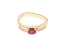 JEWELRY　ノンブランドジュエリー　貴金属・宝石　リング　K18イエローゴールド　ルビー　ダイヤモンド　約4.4g　約12号　2148200006991　【205】