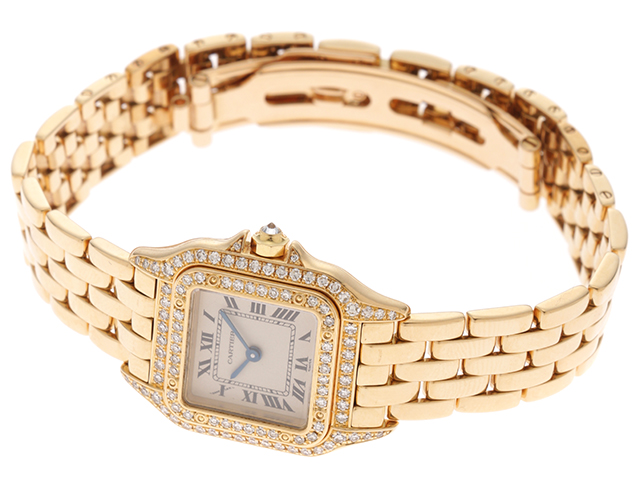 Cartier　カルティエ　パンテール　1280 2　箱ギャラ有り　1996年5月　K18　ダイヤモンド　レディース腕時計　クオーツ【433】 image number 2