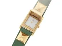 HERMES エルメス メドール ME1.201 SS/レザー 【436】 2166000060081  