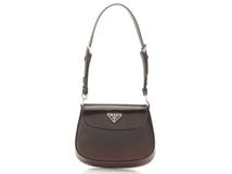PRADA　 プラダ　クレオ　1BH188　2wayショルダーバッグ　ダークブラウン　ブラッシュドレザー【432】2180000006603