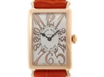 FRANCK MULLER　フランクミュラー　時計　902QZ　ロングアイランド レリーフ　ピンクゴールド/革　クオーツ　ホワイト文字盤レディース【431】2180000007938