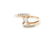 JEWELRY　ノンブランドジュエリー　リング　Ｋ10　ピンクゴールド　ダイヤモンド　0.14ct　1.0g　3.5号　2180000011256　【432】