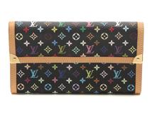LOUIS VUITTON ルイヴィトン 財布/三つ折り長財布 ポルト・トレゾール・インターナショナル マルチカラー ブラック M92658【472】YY