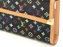 LOUIS VUITTON ルイヴィトン 財布/三つ折り長財布 ポルト・トレゾール・インターナショナル マルチカラー ブラック M92658【472】YY