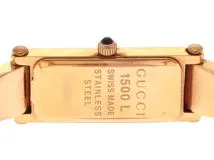 GUCCI　グッチ　バングルウォッチ　1500L　クォーツ　レディース腕時計　シェル1PD　PGP【431】2181000000202