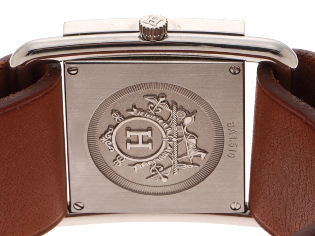 HERMES　エルメス　バレニア　BA1.510　ホワイト文字盤　クオーツ　レディース【471】IK