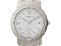 HERMES　エルメス　クリッパー SS　ホワイト文字盤/SS　CL1.810　メンズ　【471】N　2181000001346