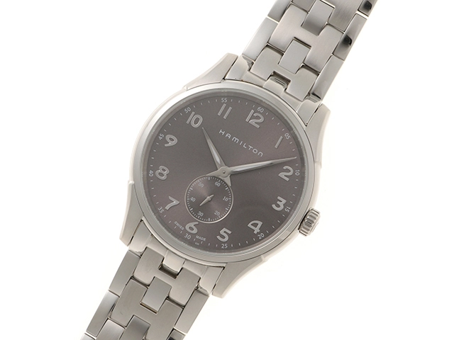 HAMILTON　ハミルトン　時計　ジャズマスター　シンライン　H384110　メンズ　クオーツ　SS　グレー文字盤【431】2181000001636