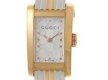 GUCCI　グッチ　Ｇメトロ    8600L　シルバーシェル文字盤　GP/ステンレススチール　レディース時計　クオーツ　2181000001827【207】