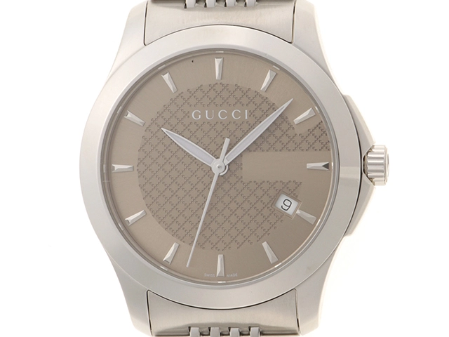GUCCI グッチ 腕時計 Gタイムレス YA126406 ブラウン文字盤