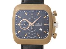 GUCCI　グッチ　クーペ　クロノグラフ　YA131205/131.2　ブロンズ/ステンレス/革　男性用自動巻時計【473】