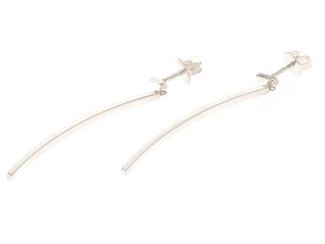 T&Co. シルバー925 ボウピアス Tiffany & Co. シルバー925 片耳ピアス Tワイヤーミディアム