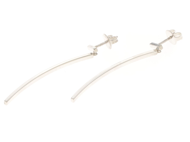 美品 ティファニー Tワイヤー シルバー バーピアス 両耳 TIFFANY&Co[ティファニー] T ワイヤー バー ピアス 並行輸入品
