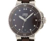 ORIS オリス メンズ オートマチック アクイス デイト ダイヤモンド 01 733 7652 4192-07 5 18 12FC ブラウン文字盤 SS/サテン 現状販売品【472】HK