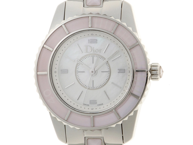 Dior クリスチャンディオールレディース 腕時計クリスタルシェル文字盤