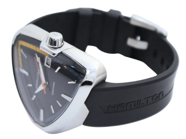 HAMILTON ハミルトン 腕時計 ベンチュラ SS/ラバー ブラック H245510/H21551331 クォーツ  2146000430466 【200】
