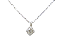 JEWELRY　ジュエリー　ネックレス　ダイヤモンドネックレス　K10WG　ダイヤモンド0.03ct　0.8g　【200】