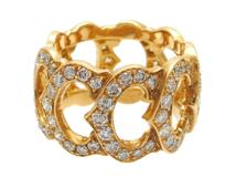 Cartier カルティエ Ｃドゥ カルティエ リング オールダイヤモンド N4118253 53号 K18イエローゴールド ダイヤモンド 2000年正規品【472】SJ