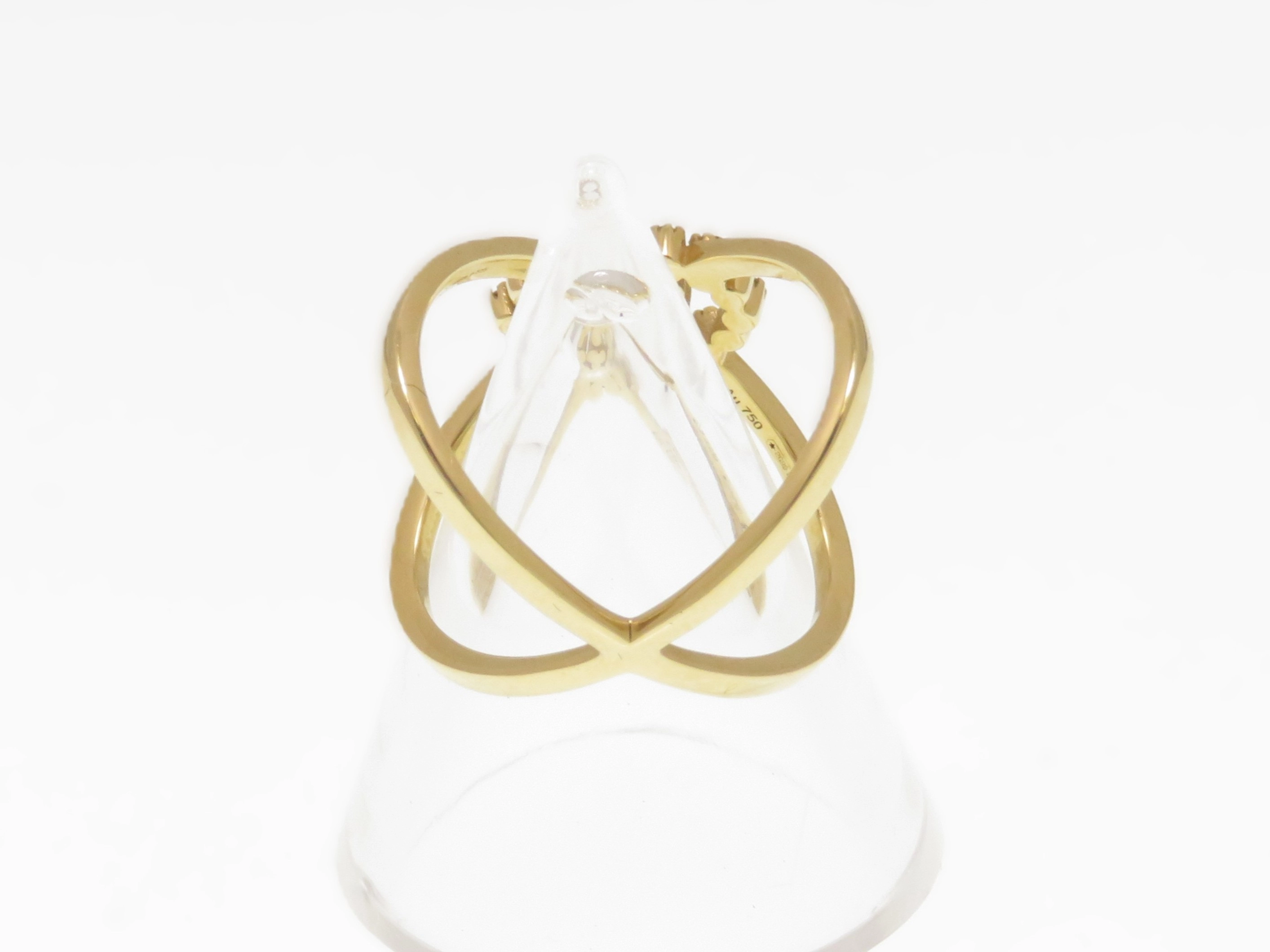 GUCCI　グッチ　GGランニングロゴクロスR　K18ゴールド　ダイヤモンド　4.3g　＃8　【431】2143100507623