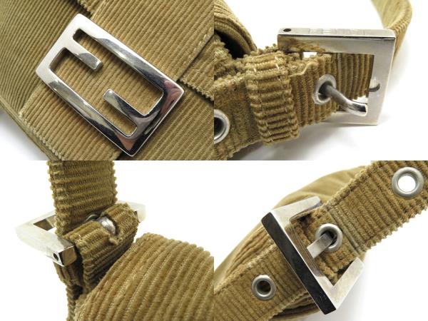 FENDI フェンディ バゲット ハンドバッグ ベージュ コーデュロイ FENDI フェンディ バゲット ハンドバッグ ベージュ コーデュロイ
