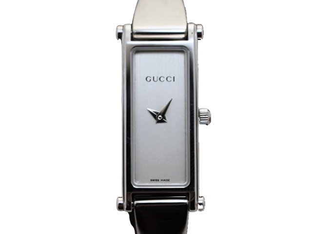 象形文字【稼働品】グッチGUCCI 1500Lバングル黒文字盤レディース GUCCI グッチ レディース腕時計 クォーツ バングルウォッチ