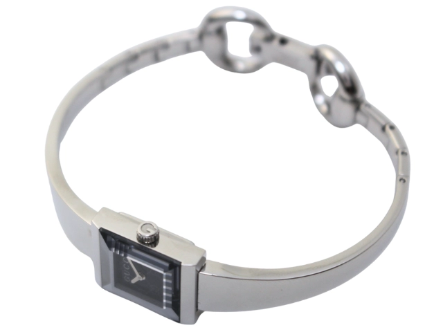 GUCCI グッチ 腕時計 128.5 ブラック SS クォーツ レディース 2148103906374 【200】