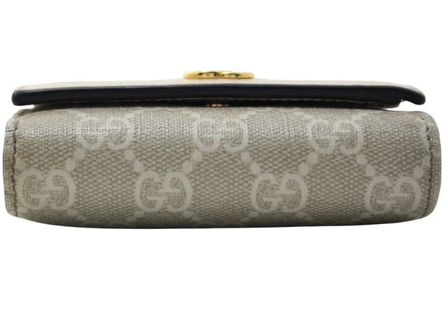 GUCCI グッチ 財布 ダブルGバイカラーミディアムウォレット ホワイト GGスプリーム/レザー 598587 2120000347108 【200】