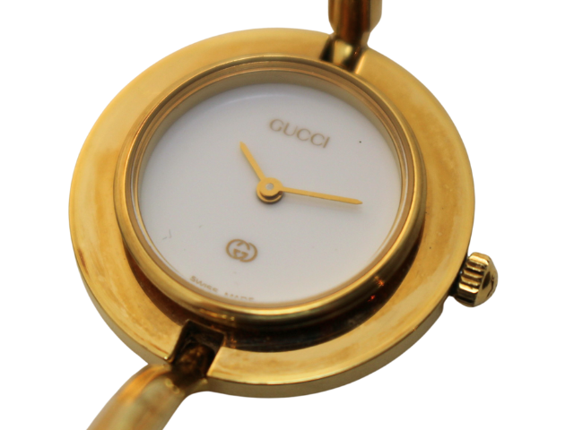 GUCCI時計 11/12 チェンジベゼル ゴールド 白文字盤 GUCCI グッチ 腕時計 チェンジベゼル ホワイト GP 11/12