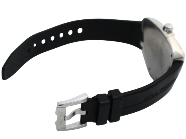 HAMILTON ハミルトン 腕時計 ベンチュラ SS/ラバー ブラック H245510  