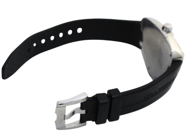 HAMILTON ハミルトン 腕時計 ベンチュラ SS/ラバー ブラック H245510/H21551331 クォーツ  2146000430466 【200】