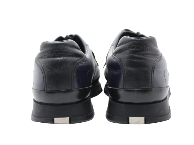 HERMES エルメス トレイル スニーカー メンズ41.5 ネイビー ブラック
