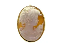 JEWELRY ジュエリー カメオ ブローチ ペンダントトップ K18 9.0g