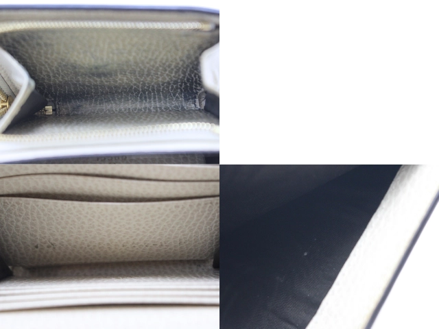 GUCCI グッチ 財布 ダブルGバイカラーミディアムウォレット ホワイト GGスプリーム/レザー 598587 2120000347108 【200】