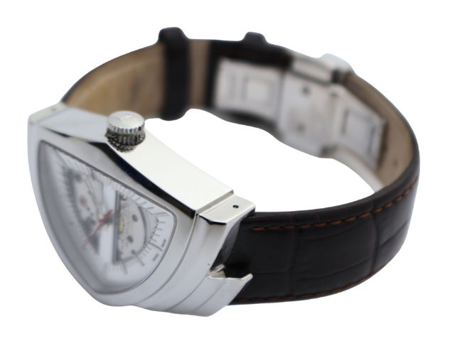 HAMILTON ハミルトン 腕時計 ベンチュラ SS/革 シルバー/スケルトン