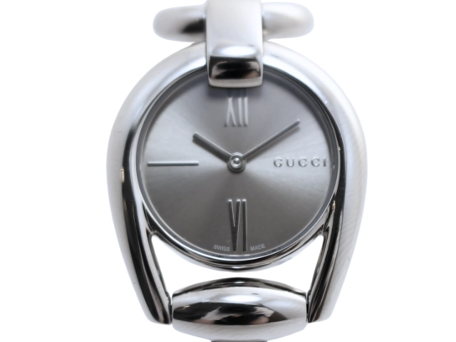 GUCCI レディース 時計 黒 シルバー GUCCI グッチ レディース腕時計 クォーツ ホースビット 139.5