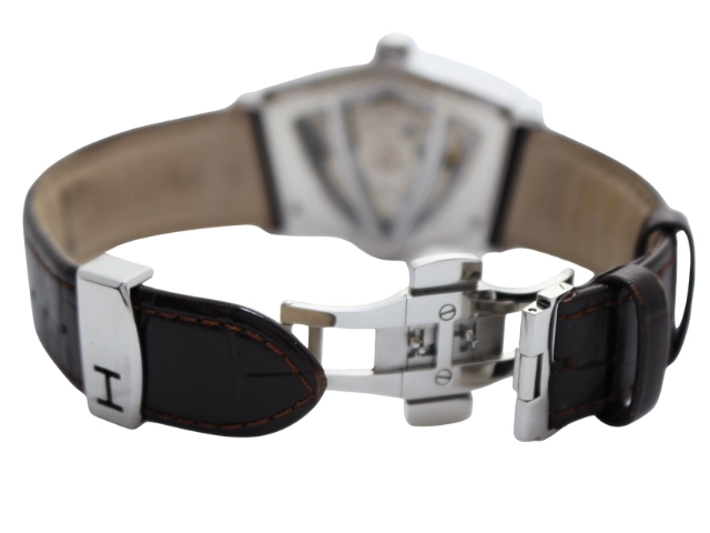 HAMILTON ハミルトン 腕時計 ベンチュラ SS/革 シルバー/スケルトン H245150 自動巻き 2148103865893 【200】