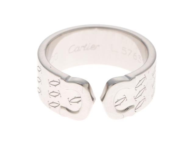 Cartier　カルティエ　リング　指輪　2Cリング　K18ホワイトゴールド　55号　クリスマス限定　【474】