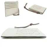 LOEWE ロエベ フラグメントケース ベージュ/ブラウン レザー C500O37X01【430】2120000311406