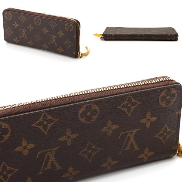 LOUIS VUITTON◇ポルト・フォイユ・クレマンス_モノグラム_BRW/PVC/BRW