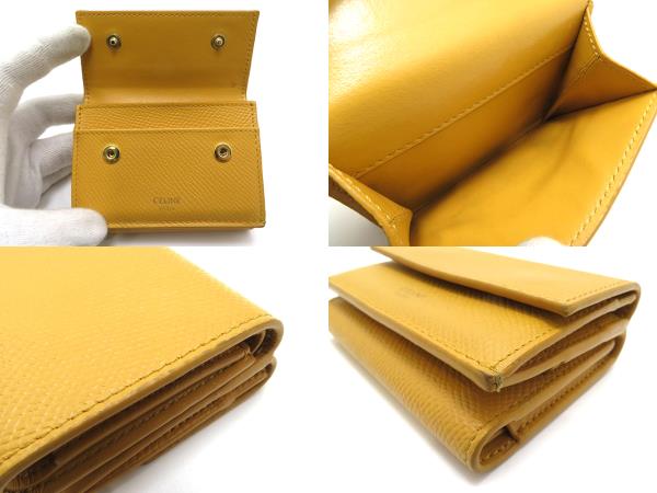 CELINE セリーヌ フォールドウォレット 三つ折り財布 オレンジ CELINE セリーヌ フォールドウォレット 三つ折り財布 オレンジ