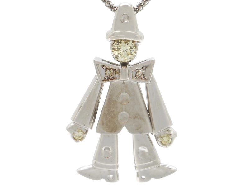 JEWELRY　貴金属・宝石　ネックレス　K18　ホワイトゴールド　ダイヤモンド　0.33ct　9.9g