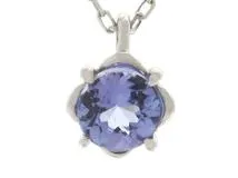 ４℃　ヨンドシー　ネックレス　ホワイトゴールド　K10WG　タンザナイト　0.7g（2121000023436）【200】