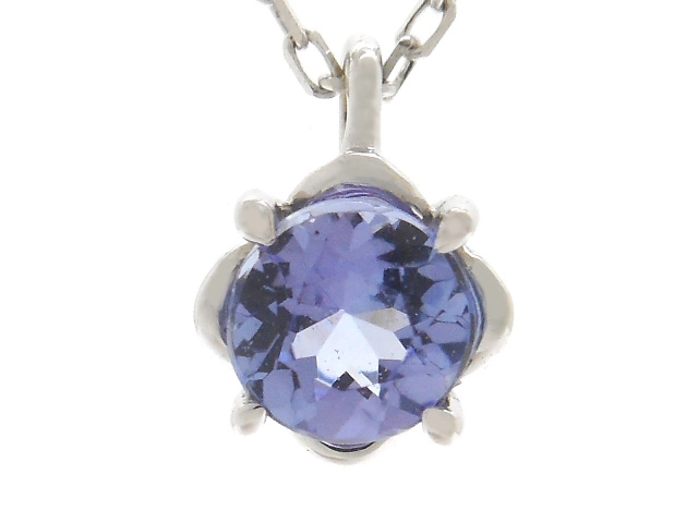 ４℃　ヨンドシー　ネックレス　ホワイトゴールド　K10WG　タンザナイト　0.7g（2121000023436）【200】