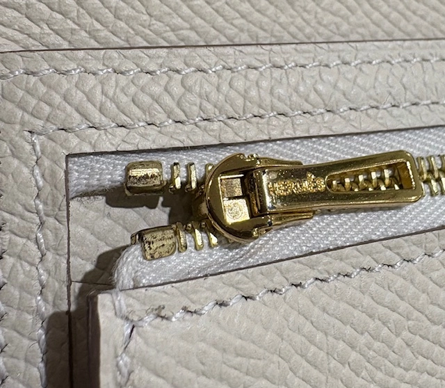 HERMES エルメス ベアンコンパクト エプソン クレ ゴールド金具 ヴォーエプソン 2120000314063 【432】