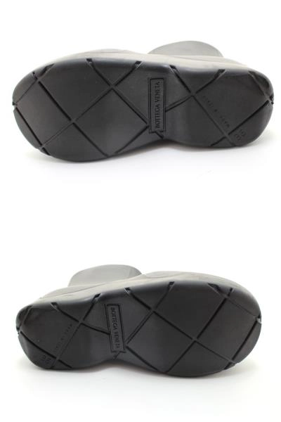 BOTTEGA VENETA　ボッテガ・ヴェネタ　Puddleシアリングアンクルブーツ　レディース36　ブラック　ラバー　677338 V1BM0　2147200530291　【432】