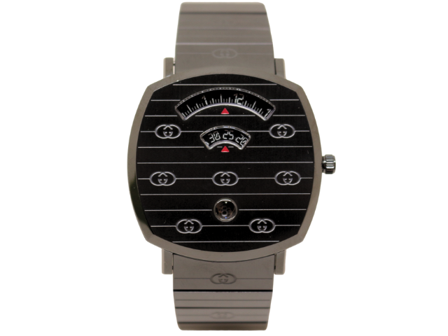 GUCCI グッチ 腕時計 GRIP グリップ 157.3 クォーツ ブラック