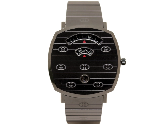 GUCCI グッチ 腕時計 GRIP グリップ 157.3 クォーツ ブラック