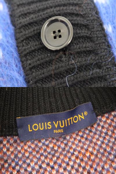 LOUIS VUITTON　ルイヴィトン　衣類　チャンキー ウール カーディガン　メンズXL　ブルー／レッド／ブラック　ウール　2024年　 参考定価\336,600-　2143000674395　【200】