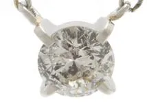 JEWELRY　貴金属・宝石　ネックレス　PT850　プラチナ　ダイヤモンド　5.4g　一粒ダイヤ（2120500280578）【200】